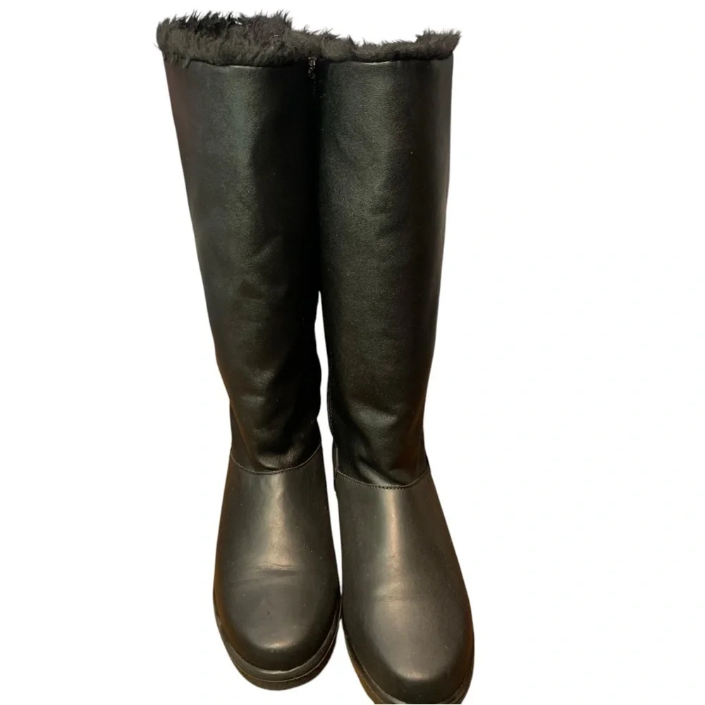 TOE WARMERS Glacier Faux Fur Lined‎ Side Zip Boots T97817 - Size 9.5N